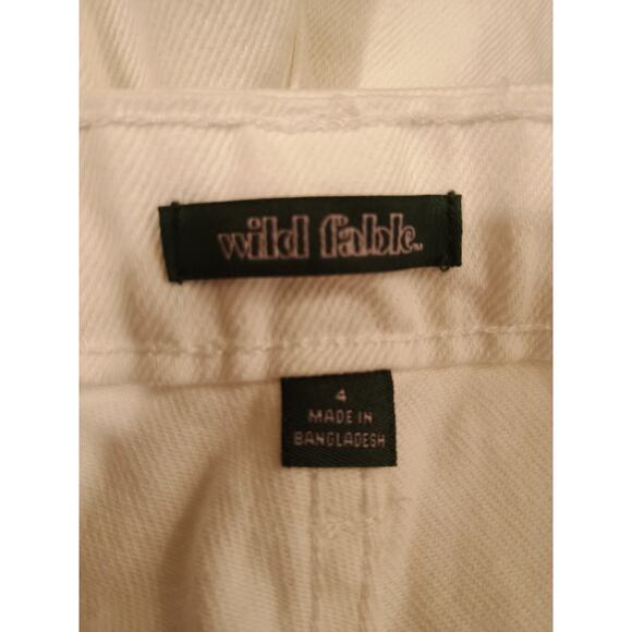 Wild Fable High Rise Bermuda Shorts Destressed Raw Hem Button Fly Women's Sz 4 - Picture 7 of 10